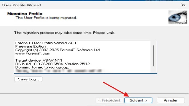 Migration de profil utilisateur